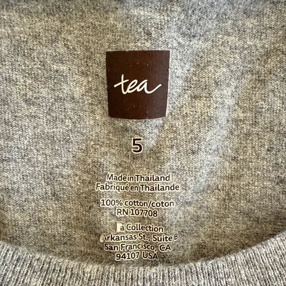 Tea Collection Girls Gray Tunic Shirt with Horse Print. Size 5. - Picture 2 of 3